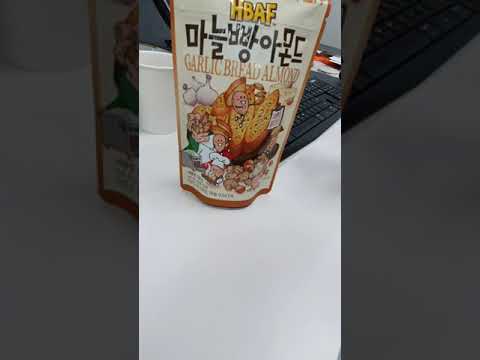 허니버터아몬드 ★신상★ 마늘빵 아몬드 HBAF Garlic bread almond #shorts #hbaf #koreanfood #dessert