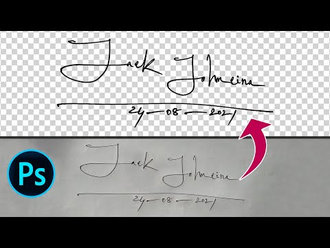 How to Make Signature Transparent PNG in Photoshop 2021